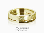 Double rings Scratched/ Polished Yellow gold 18 kt