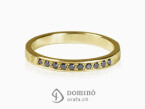 ring with black diamonds Yellow gold 18 kt