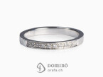RIng with 10 diamonds White gold 18 kt