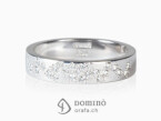 Ring with colorless diamonds White gold 18 kt