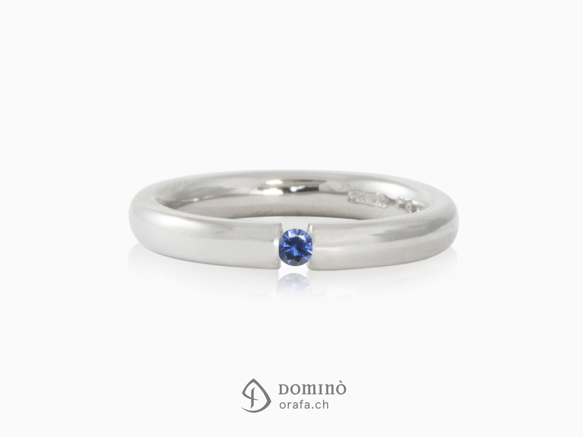 anello-bombato-lucido-zaffiro-blu-0.06ct-oro-bianco