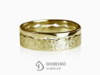 Double rings Corteccia/ Polished Yellow gold 18 kt