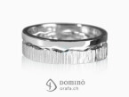 Double rings Lines/polished White gold 18 kt
