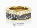 Ferro prezioso ring with diamonds Yellow gold 18 kt