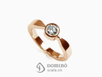 polished-solitaire-ring-0.23ct 18 kt Red gold
