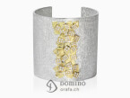 Big Frammenti diamonds bracelet Silver and yellow gold 18 kt