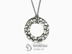 Circular pendant Gocce grandi finishing with necklace Sterling silver