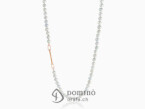 Grey pearls necklace and red gold Red gold 18 kt