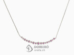 Pink sapphires Spheres collier White gold 18 kt
