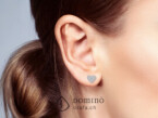Hearts earrings with diamonds 