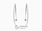 Long earrings with diamonds 18 kt White gold