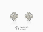 Diamonds four leaf clover earrings White gold 18 kt
