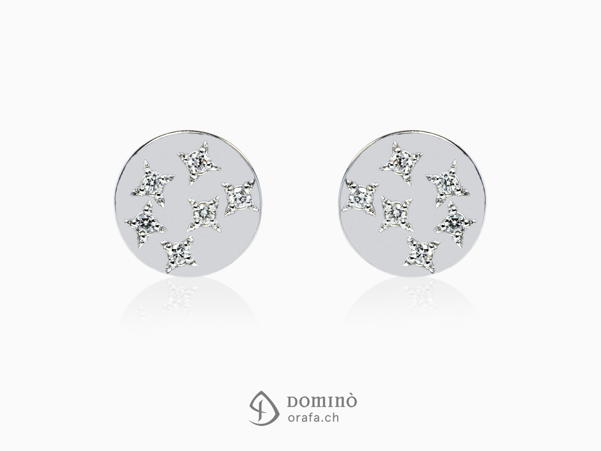 Stars earrings with diamonds