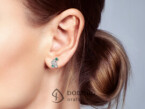 Sfere earrings with diamonds and emeralds 