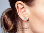 Blue sapphires and diamonds Stars earrings 