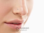 Nose piercing with diamond 